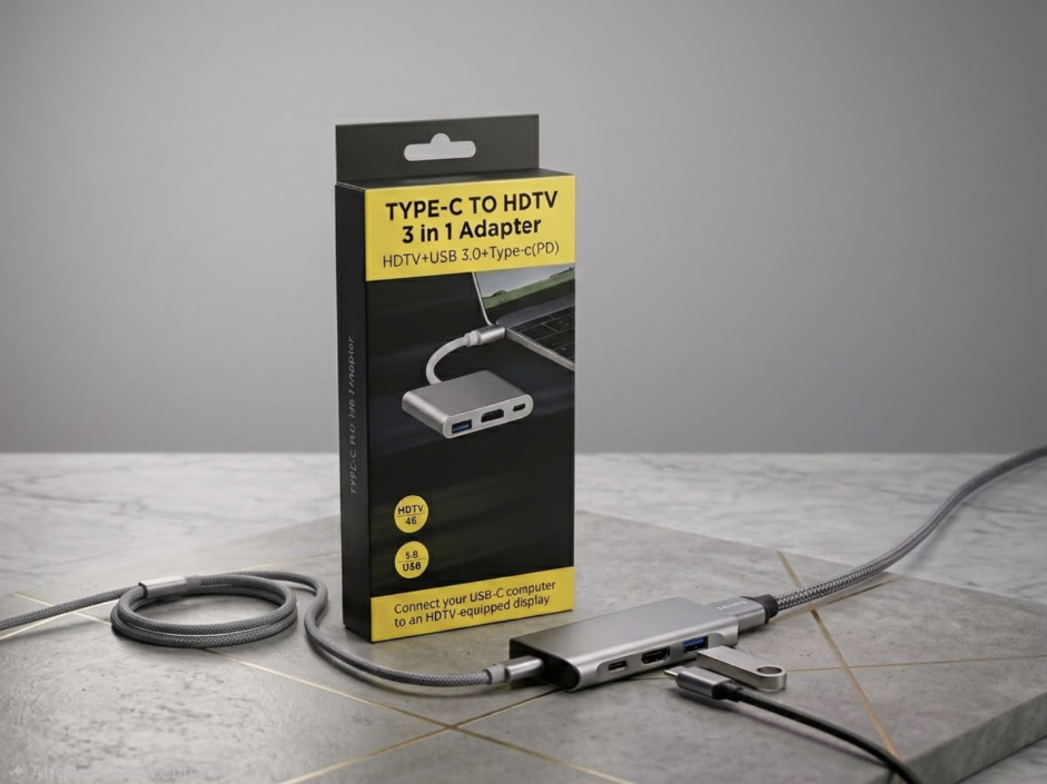 TYPE-C TO HDTV 3 in 1 Adapter