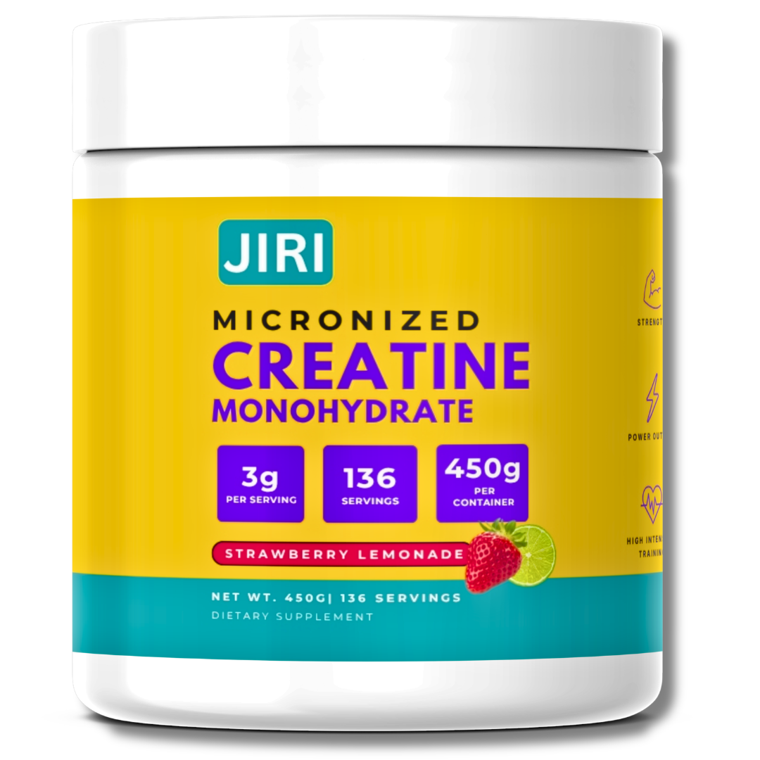 Jiri Nutrition Micronized Creatine Monohydrate 450g, Strawberry Lemonade
