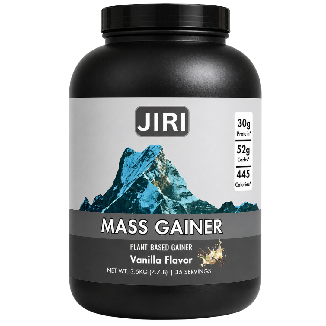 Jiri Nutrition Plant-Based Lean Mass Gainer Vanilla Flavor - 3.5kg, 35 Servings, Muscle Building Protein Supplement