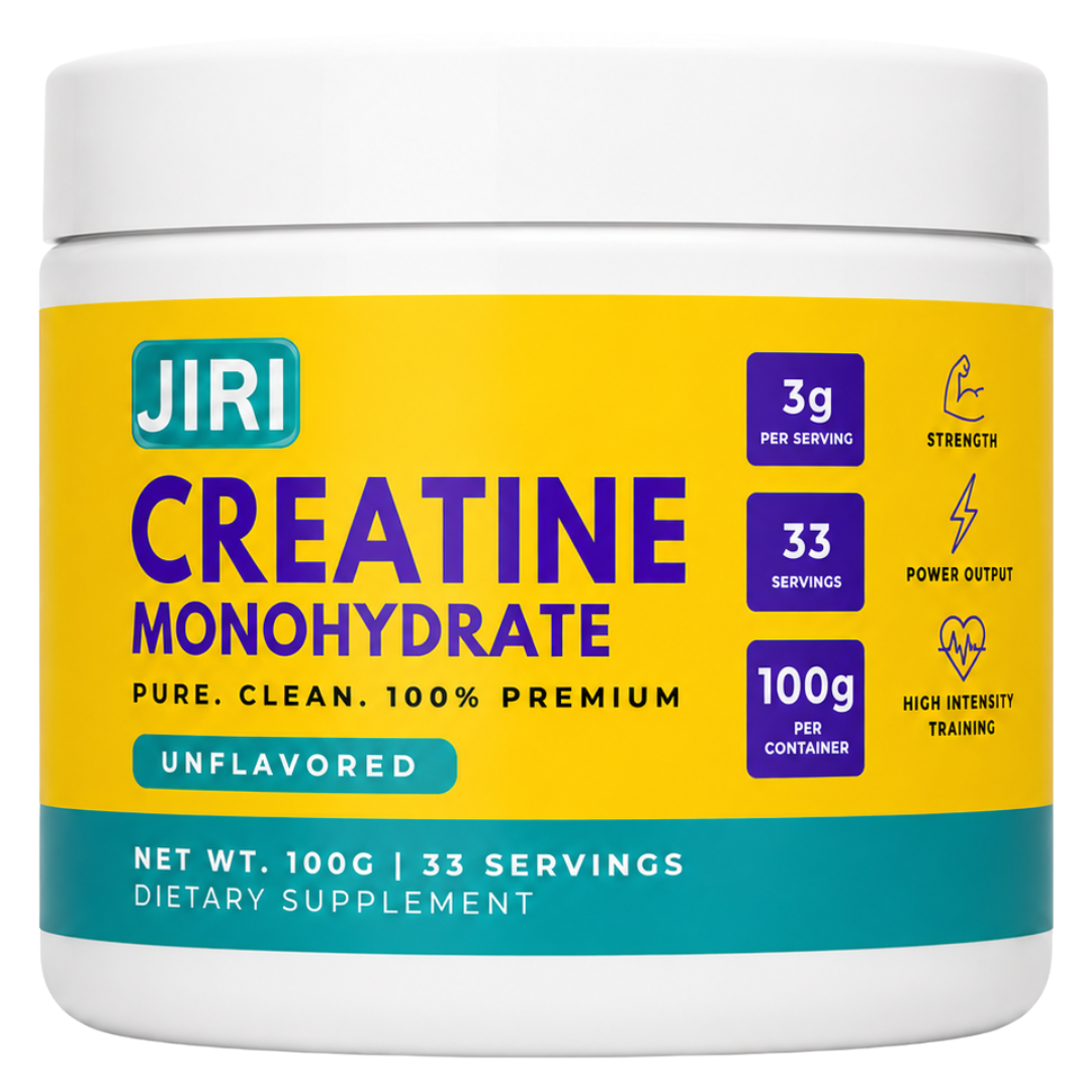 Jiri Nutrition Premium Creatine Monohydrate 100g - Unflavored Sports Recovery Supplement