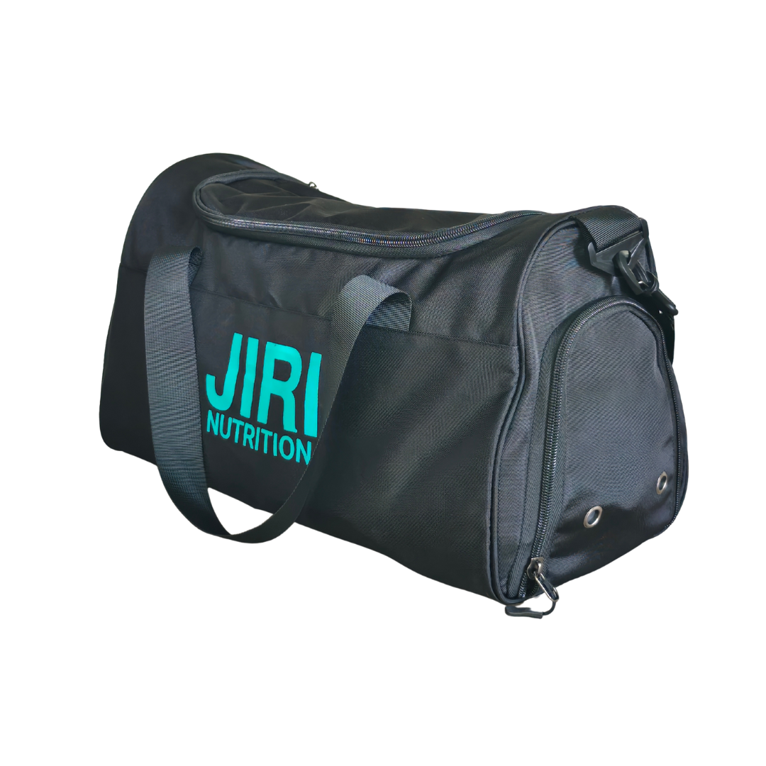 Jiri Nutrition Pro Sports Gym Bag For Men and Women, Black