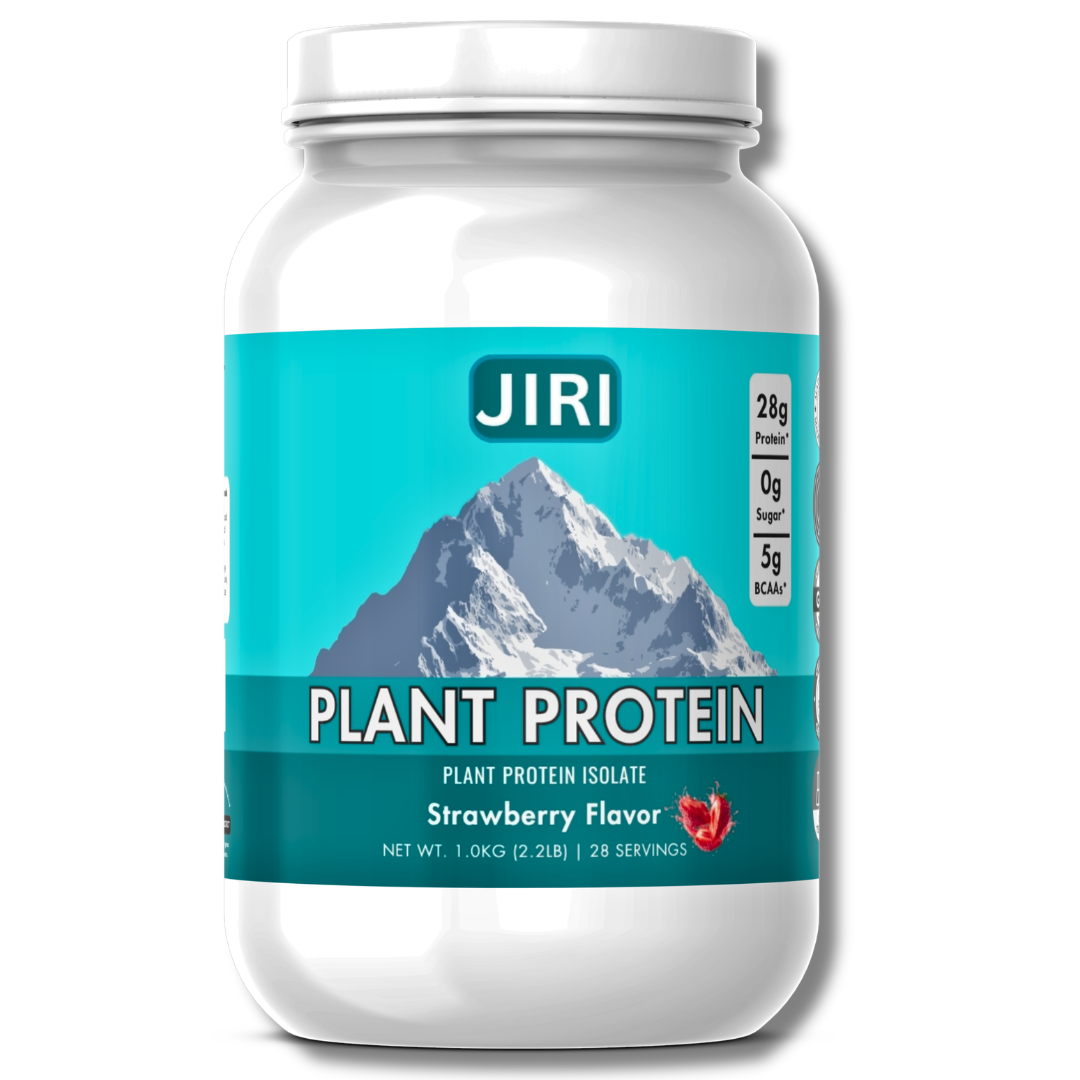 Jiri Nutrition Zero Sugar Plant Protein 1kg - Strawberry Flavor